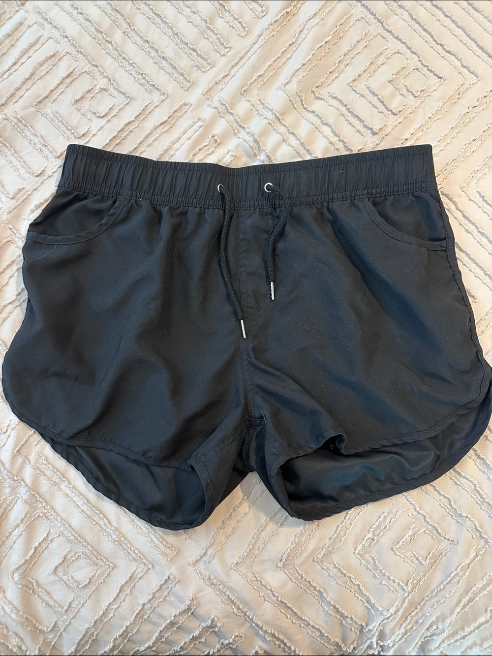 Amazon Women’s Black Swim Coverup Shorts with Drawstring